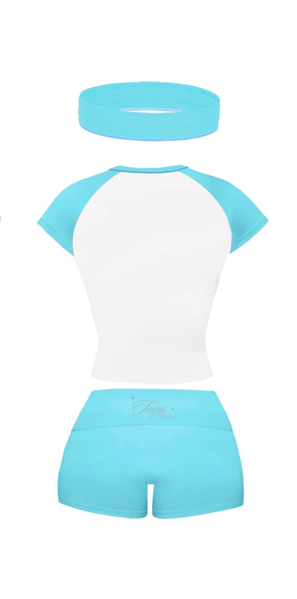 Teal Hot Girl Set