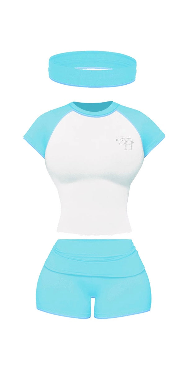 Teal Hot Girl Set